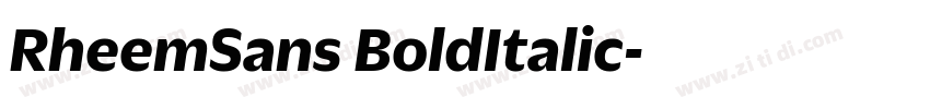 RheemSans BoldItalic字体转换 RheemSans BoldItalic字体转换